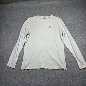 LRG Thermal Mens 3XL White Long Sleeve Giraffe Logo Waffle Knit Streetwear